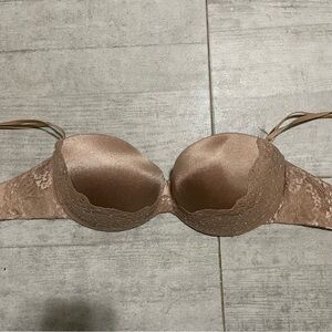 38C Lace Beige Push-Up Bra